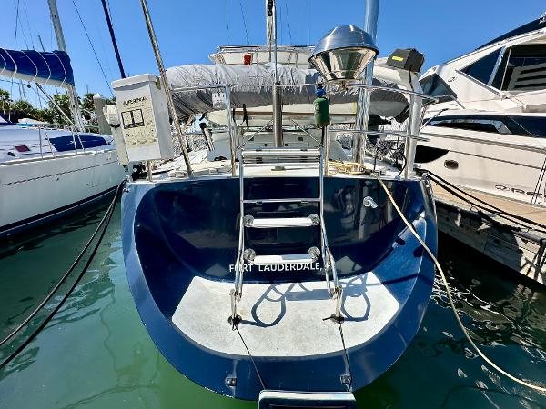 Concordia 52 sailboat, 1989 model, docked in Fort Lauderdale marina.