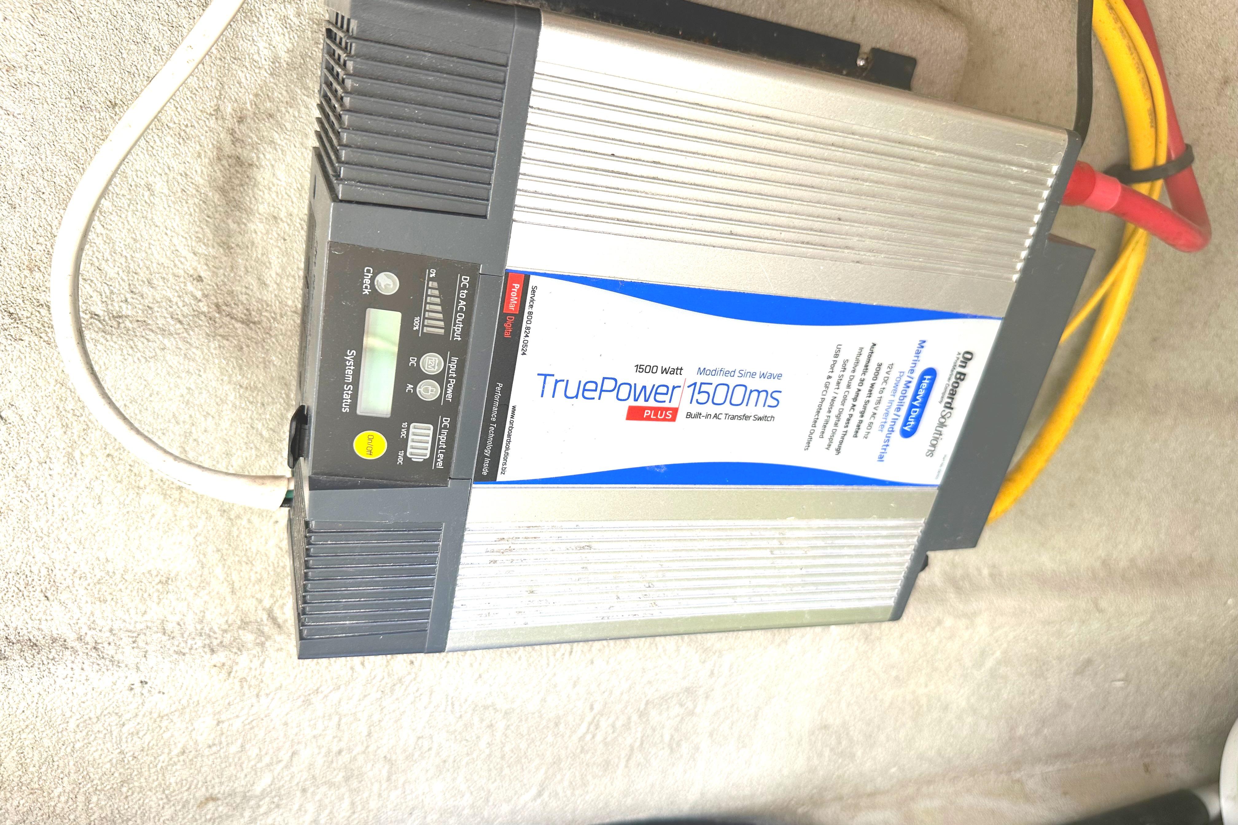 TruePower 1500ms inverter in a 2020 Crownline 290 SS boat.