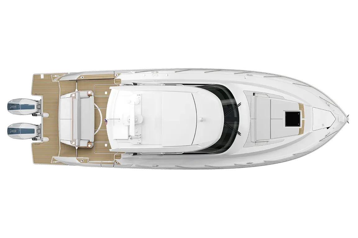 Manufacturer Provided Image: Top view of 2026 Tiara Yachts 39 LE, showcasing sleek design and dual engines.