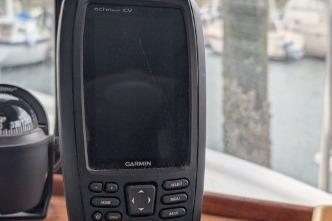 Garmin marine GPS device on 2008 Ranger 25 dashboard.
