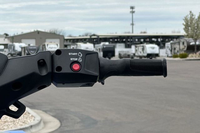 Close-up of the start/stop button on a 2026 Yamaha WaveRunner JETBLASTER-BLACK.