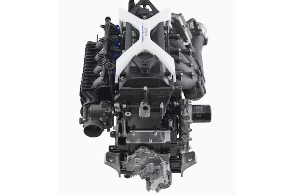 2026 Yamaha Boats SX250 engine, showcasing advanced marine engineering and design.