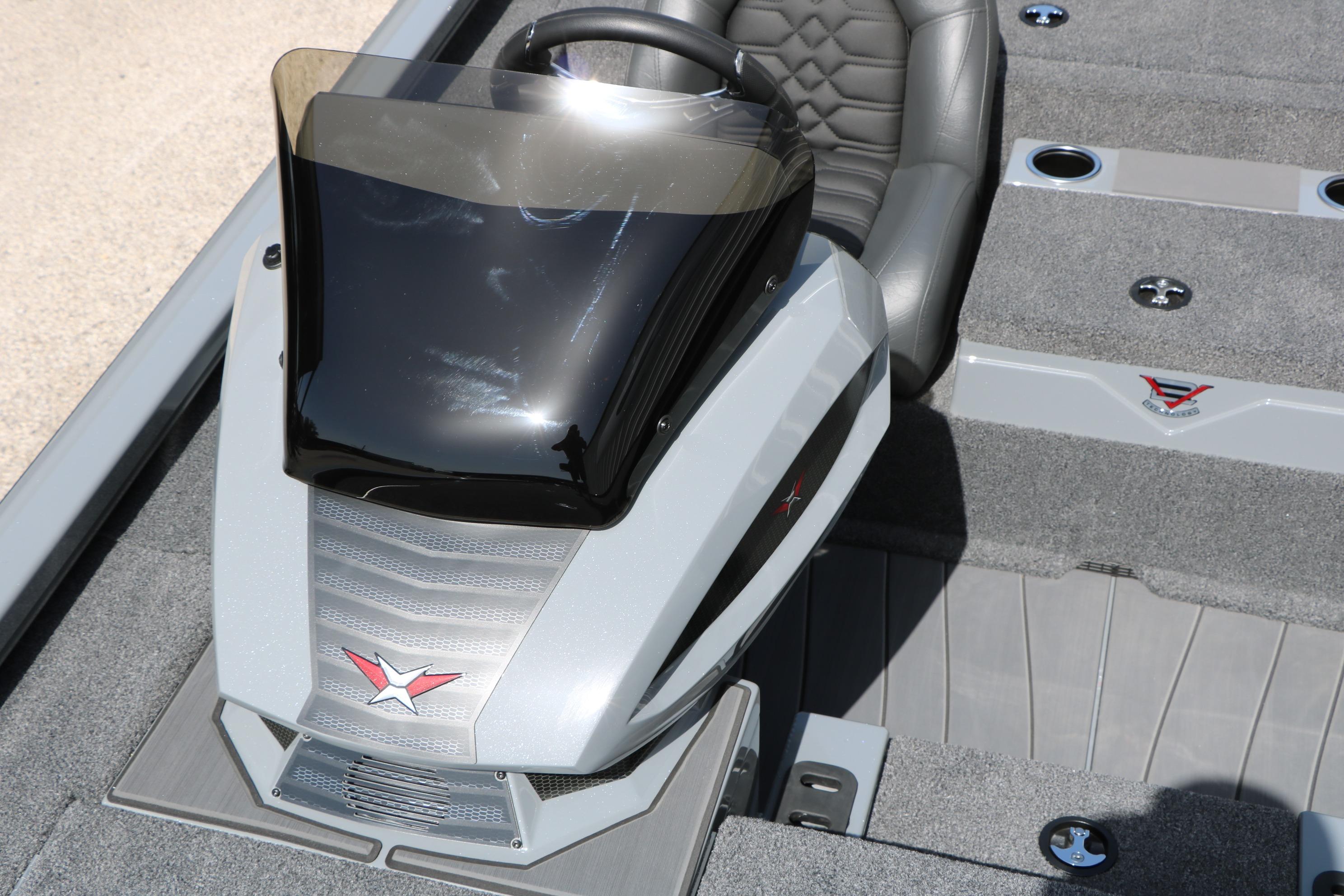 2026 Vexus AVX1980 boat interior with sleek console and comfortable seating.