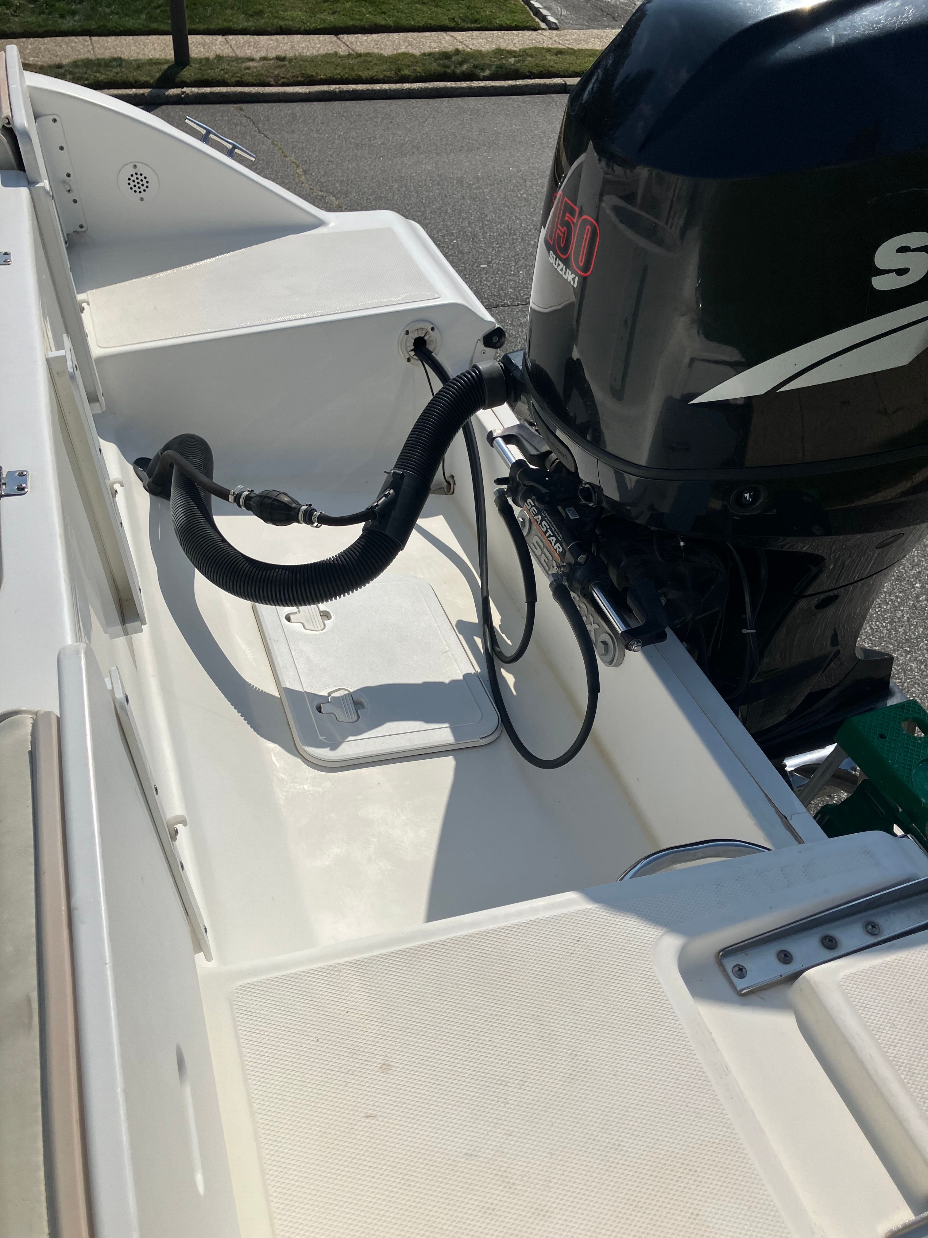 Custom 216wa pro boat from 2010 with outboard motor.