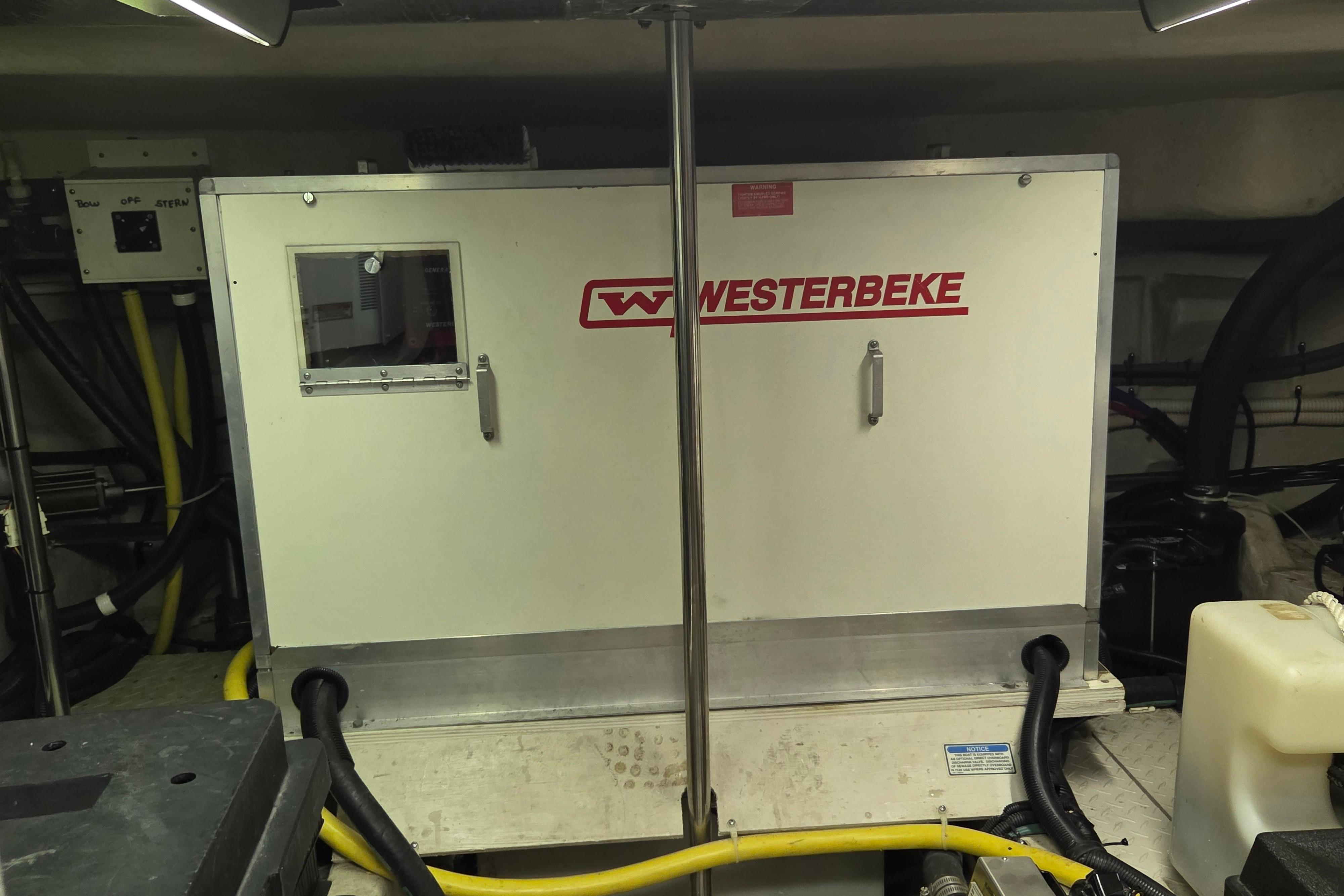 Westerbeke generator in 2000 Sea Ray Sundancer 540 engine room.