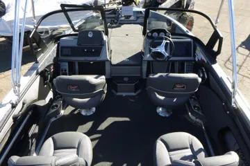 2026 Ranger 2080MS boat interior with dual consoles and seating.