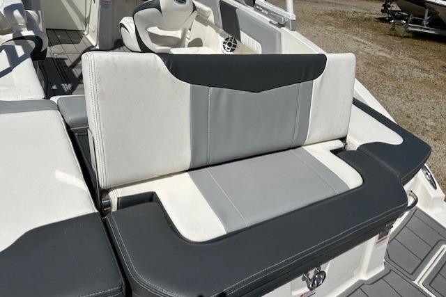2023 Chaparral 23 SSi boat interior with stylish seating and modern design.