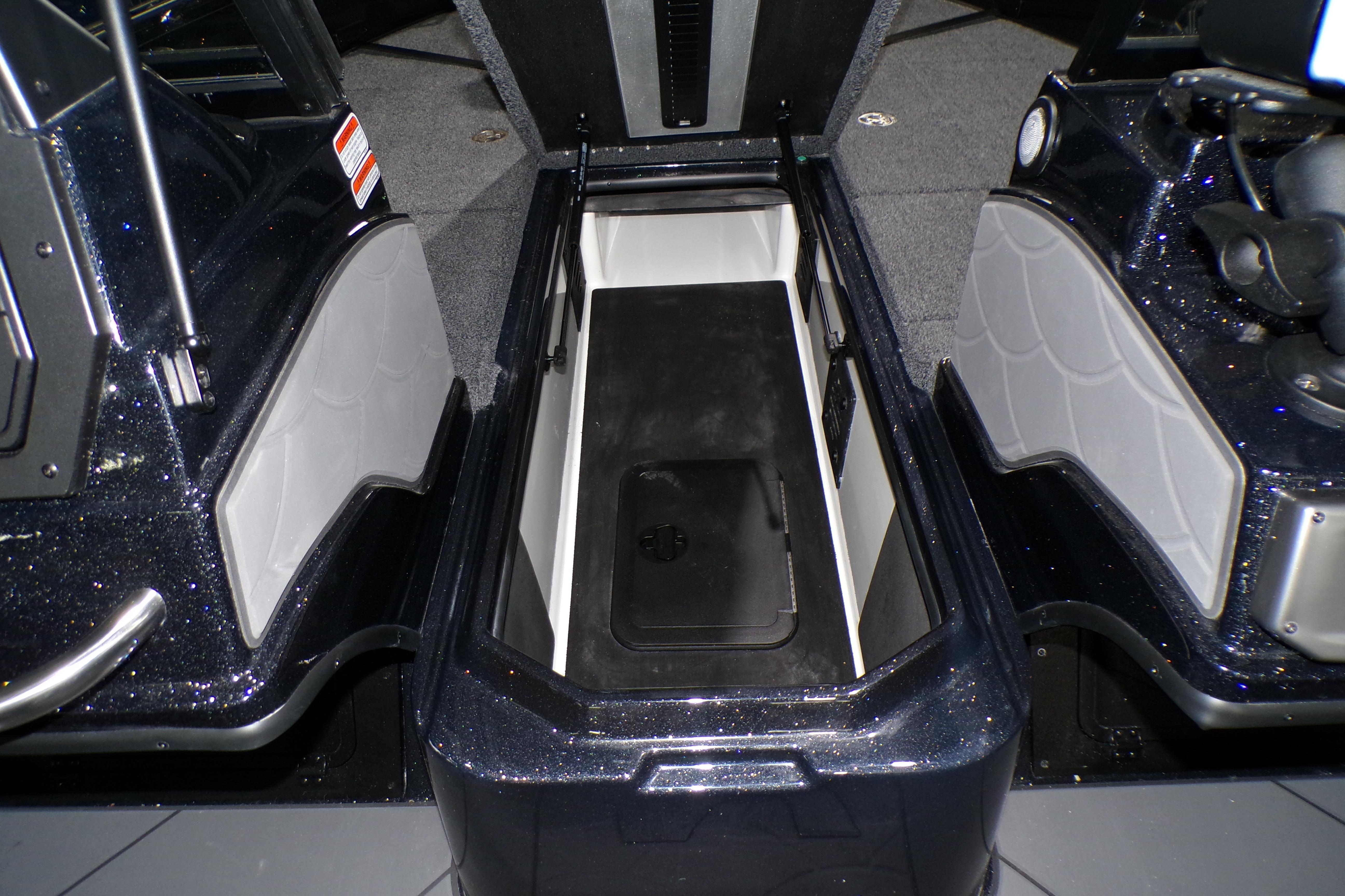 Storage compartment of 2026 Nitro ZV21 Pro boat, featuring sleek interior design.