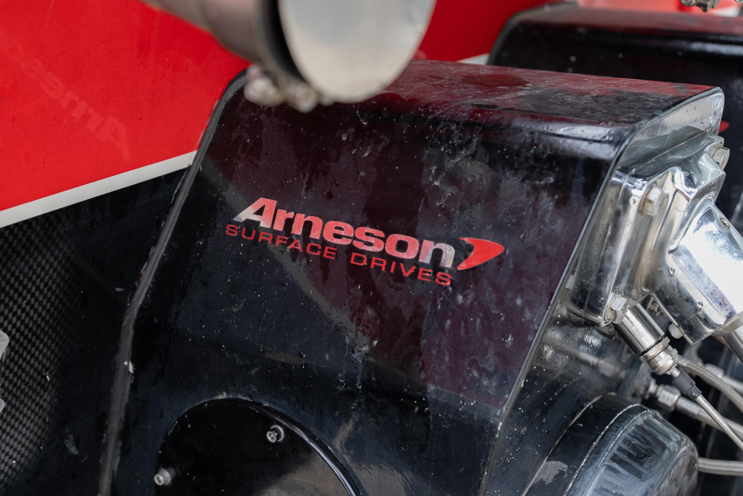 Arneson Surface Drives on 2006 Cigarette 39' Top Gun Unlimited boat.
