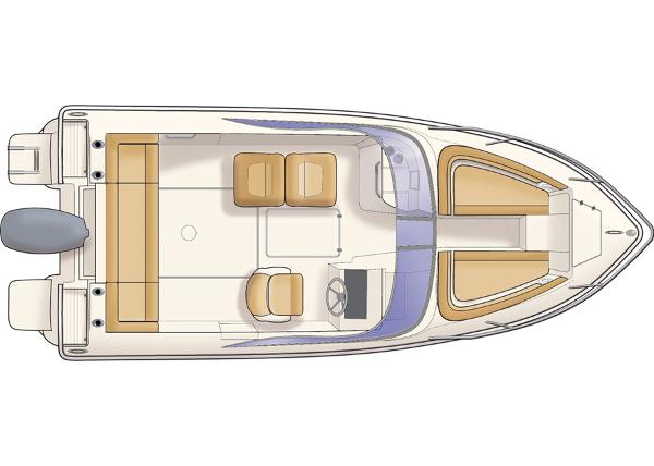 Manufacturer Provided Image: Top view of 2017 Scout 210 Dorado boat layout.