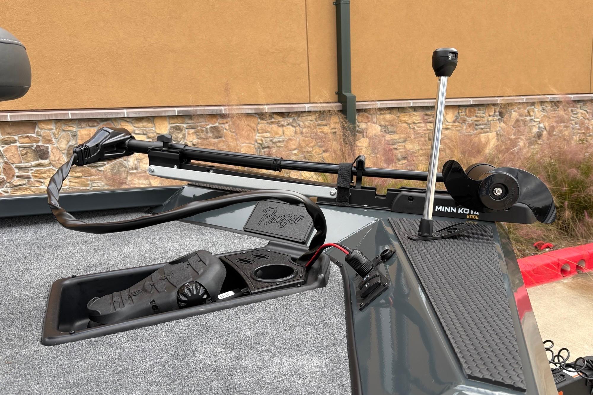 2026 Ranger RT178 boat with Minn Kota trolling motor and control panel.