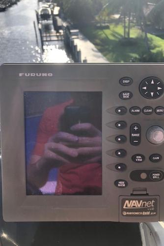 Furuno NAVnet marine GPS system on a 1997 Bertram Convertible boat.