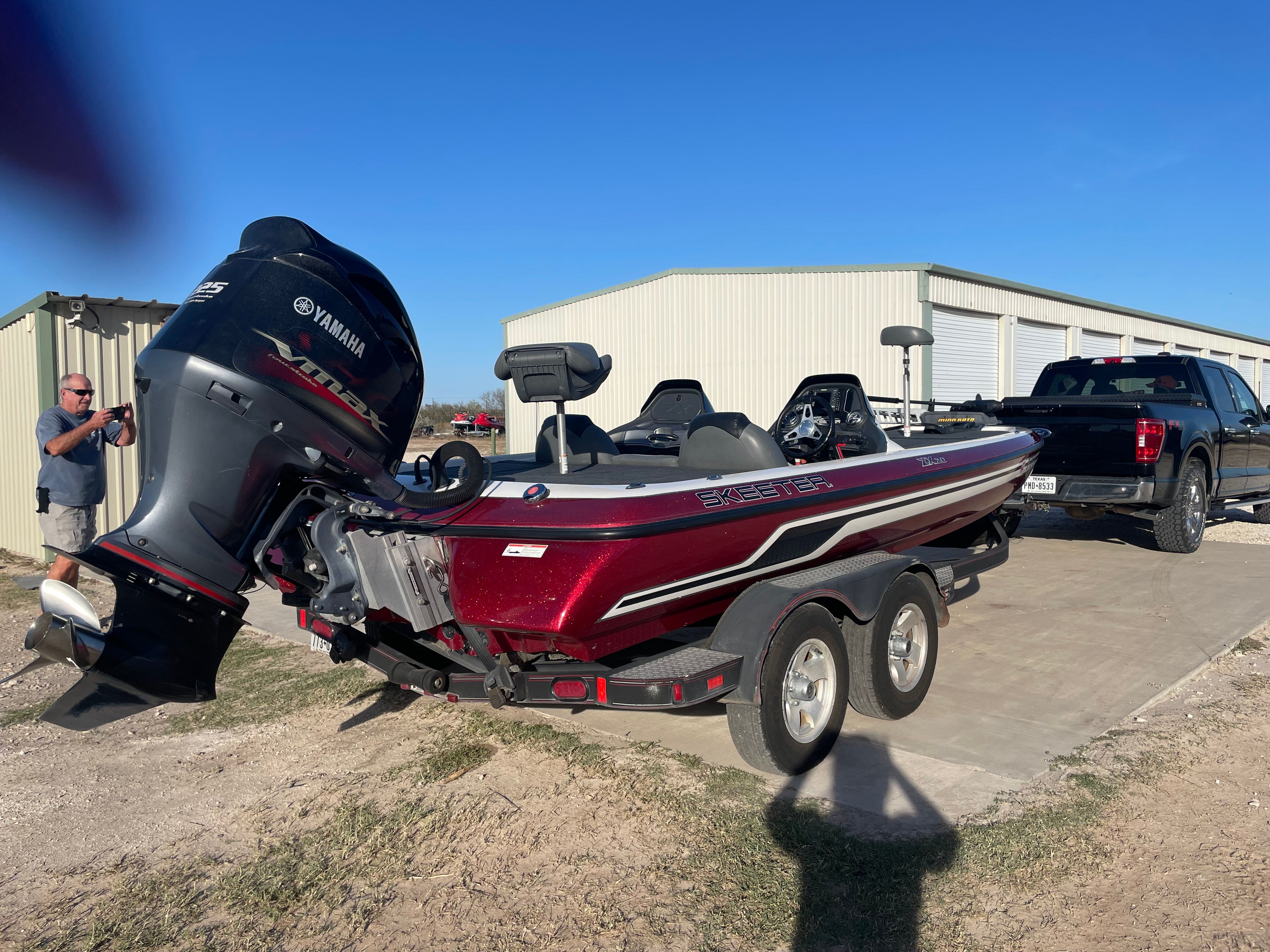 2012 Skeeter ZX20 boat with Yamaha engine on trailer.