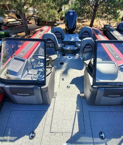 2024 Tracker Targa V-19 WT fishing boat interior with seating and console.