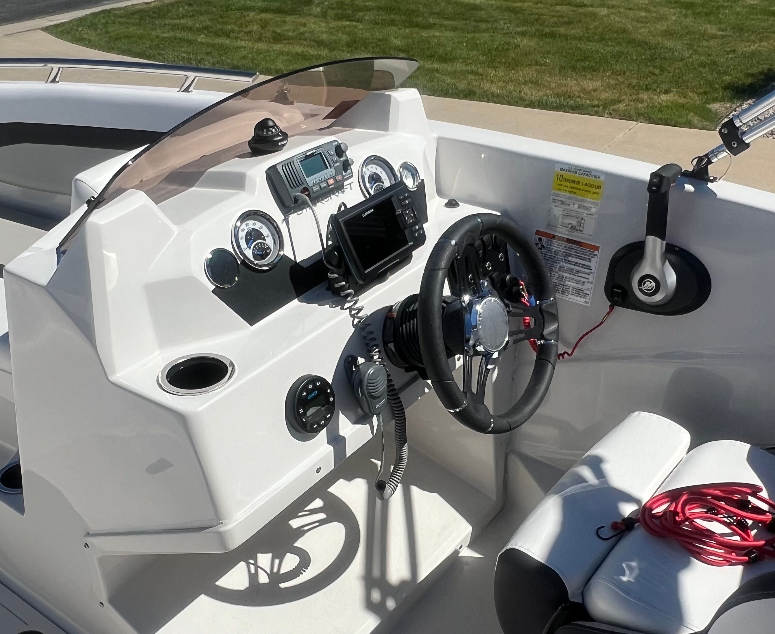 Interior view of the 2023 Starcraft SVX 171 OB boat.