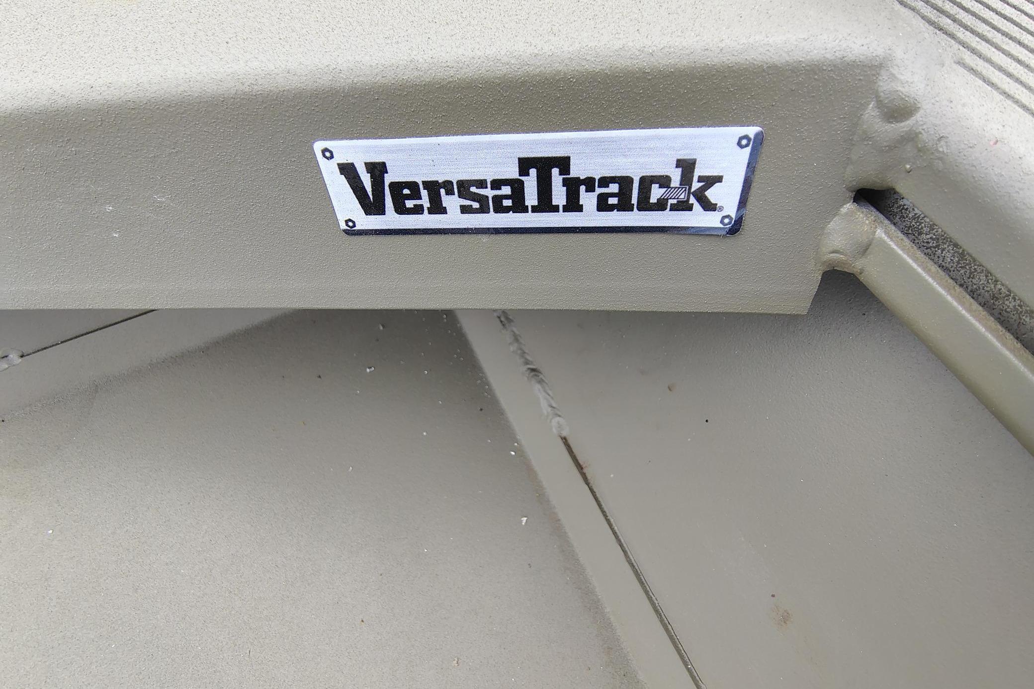 VersaTrack system on 2026 Tracker Grizzly 2072 Utility boat, showcasing durable construction.