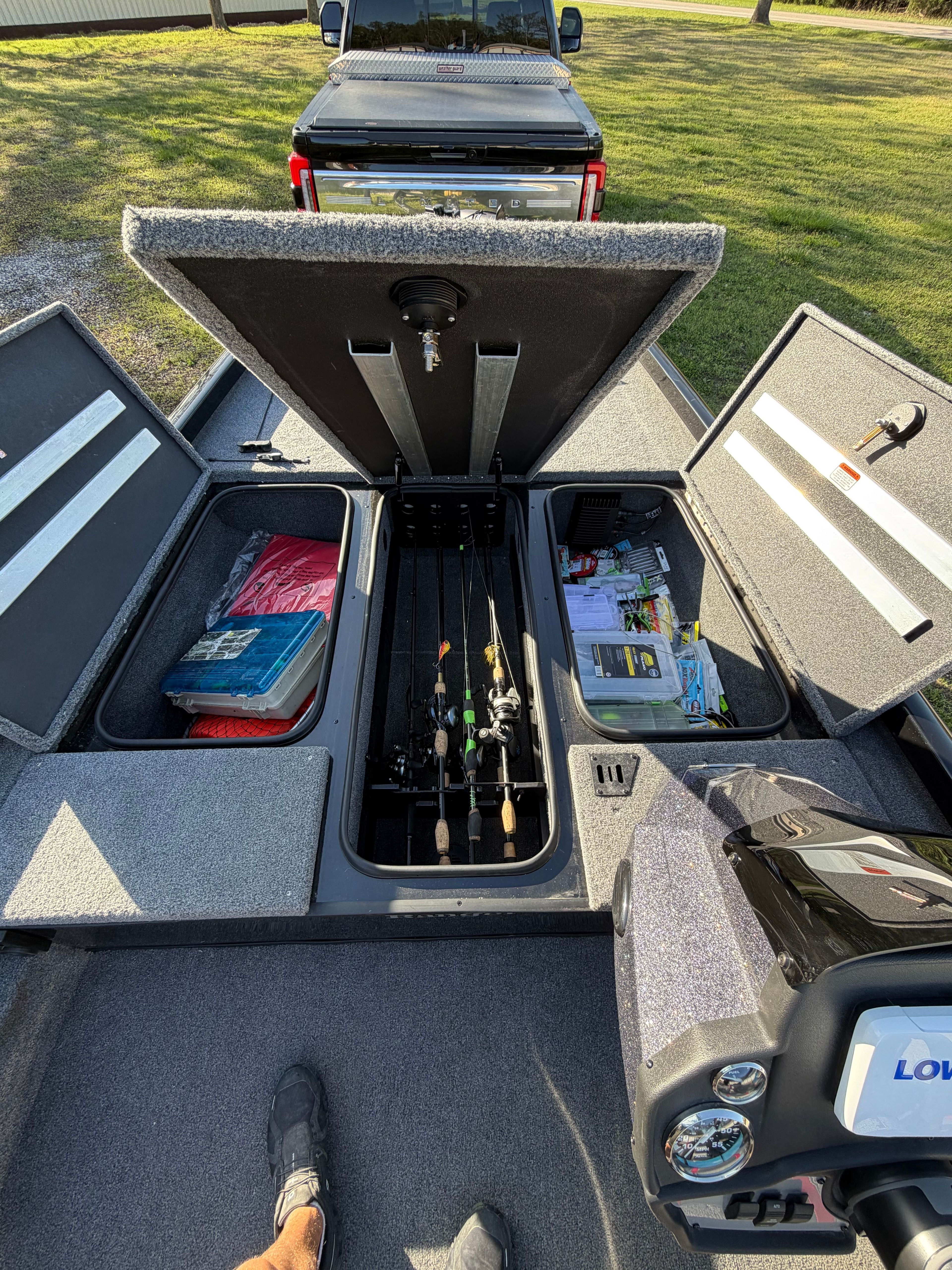 2024 Ranger RT188 boat with fishing rods and gear.