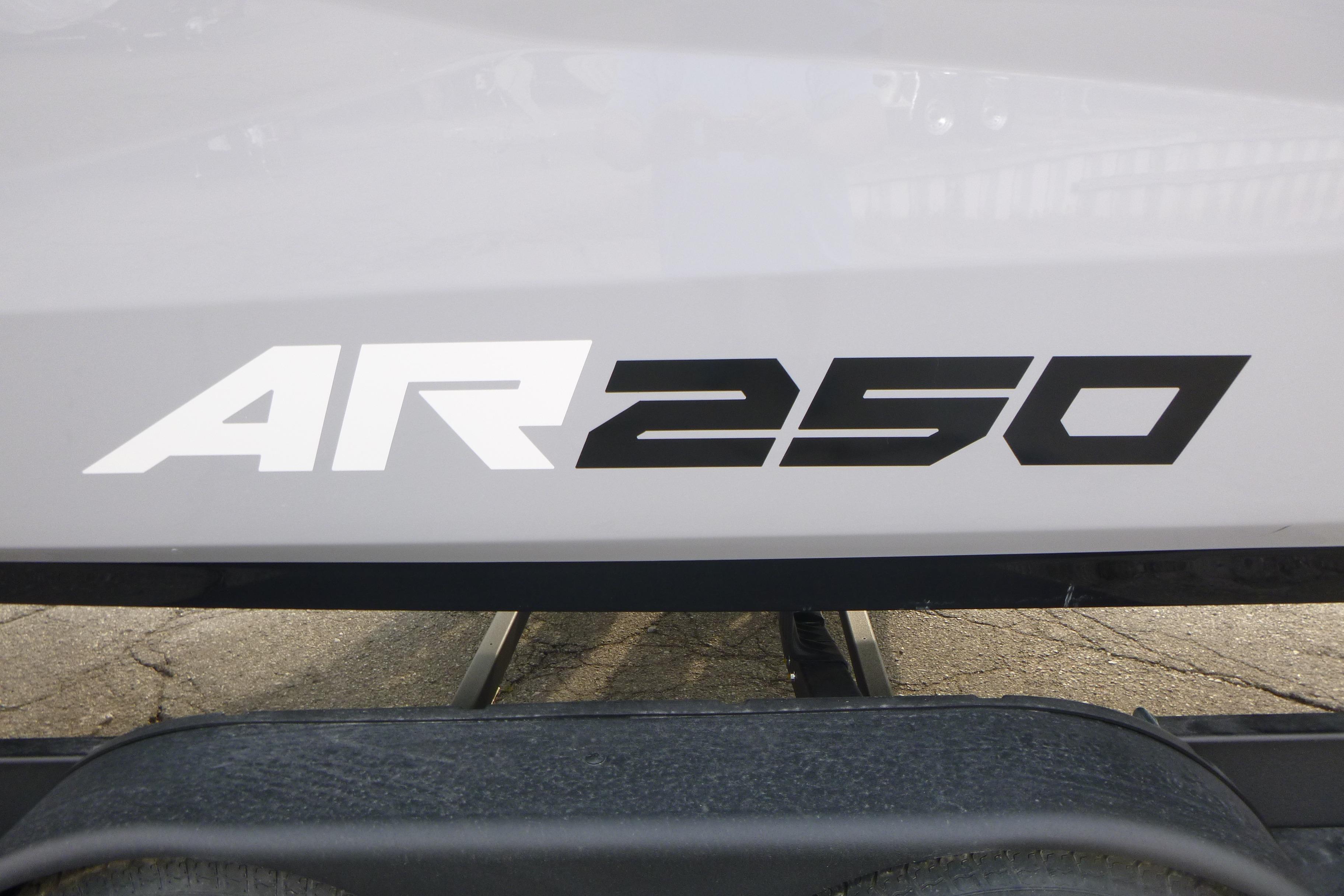 2026 Yamaha Boats AR250 logo on boat exterior.