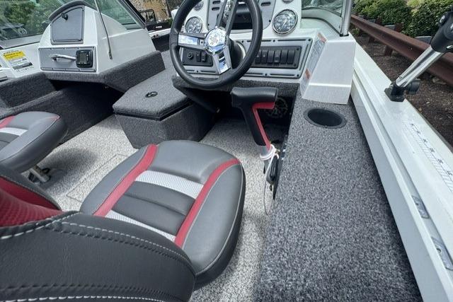 2020 Ranger VS1682 WT boat interior with steering wheel, seats, and dashboard controls.