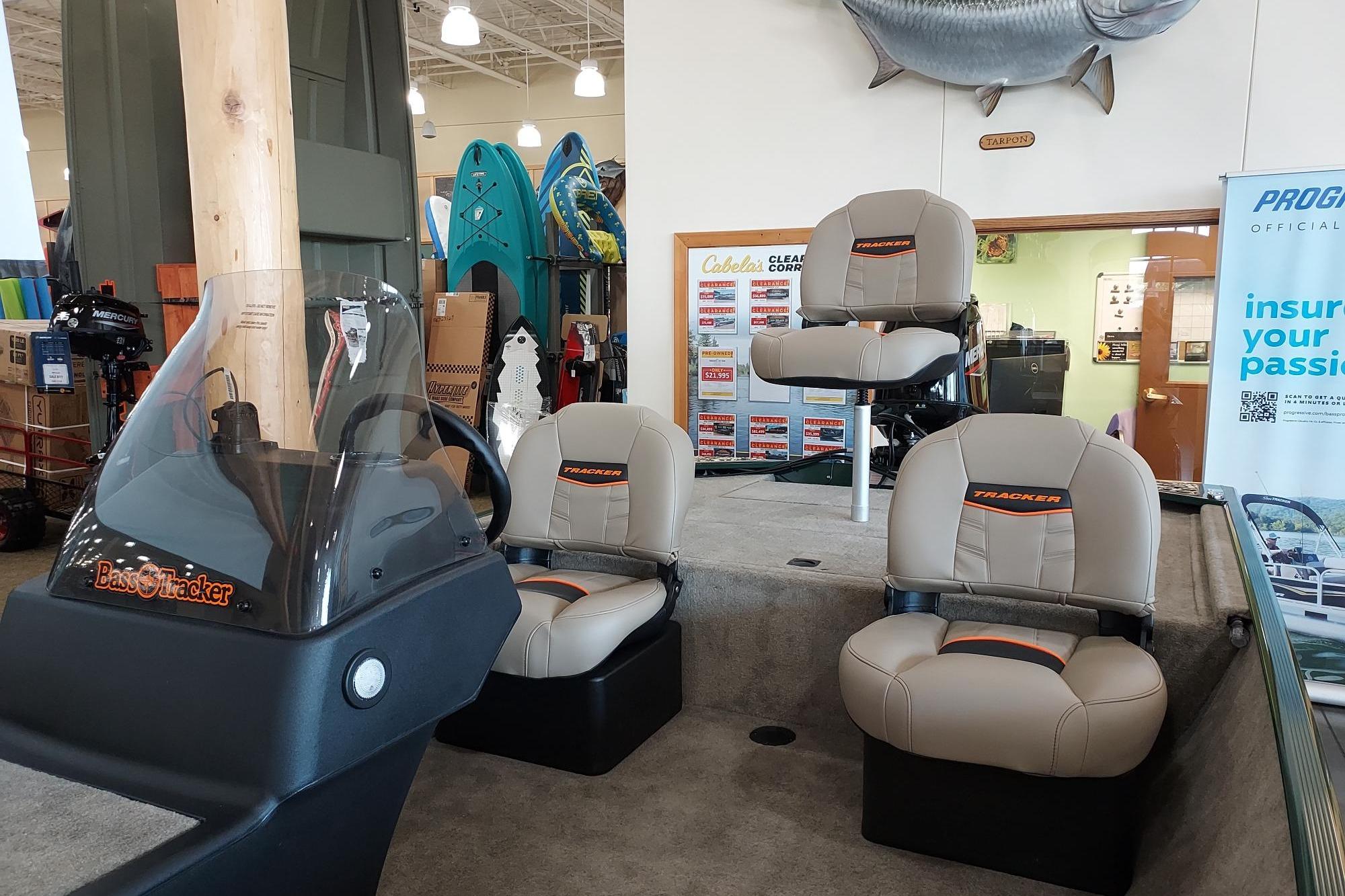 2026 Tracker Bass Tracker Classic XL boat interior with seating and console display.