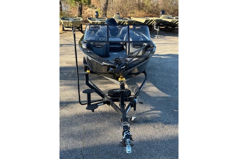 2026 Tracker Targa V-18 WT boat on trailer, parked outdoors.