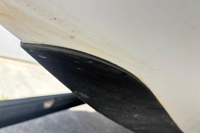 Close-up of a 2016 Ranger Z519 Comanche boat hull detail.
