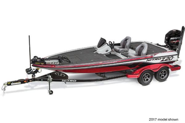 Manufacturer Provided Image: 2018 Nitro Z20 Pro bass boat with dual seats and trailer.