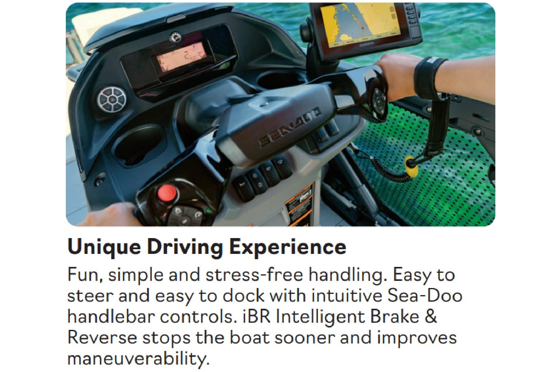 2026 Sea-Doo Switch Cruise 21 dashboard with intuitive controls and navigation display.