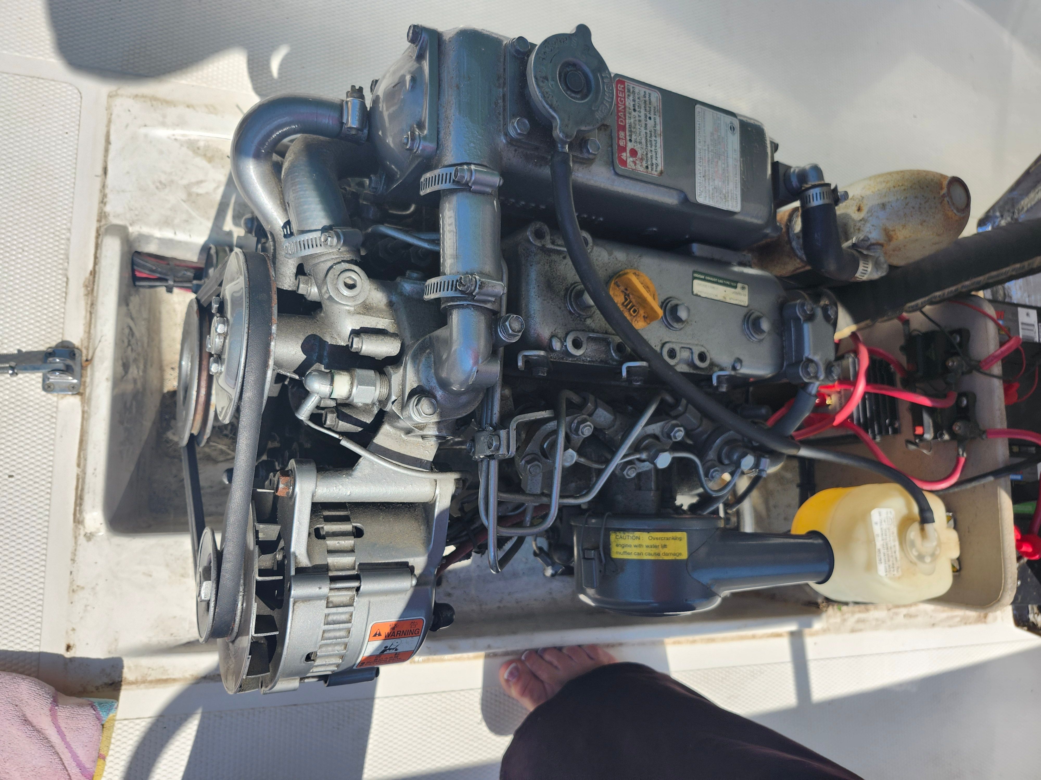 Engine of a 2000 Ranger Tugs Martini 21 Launch.