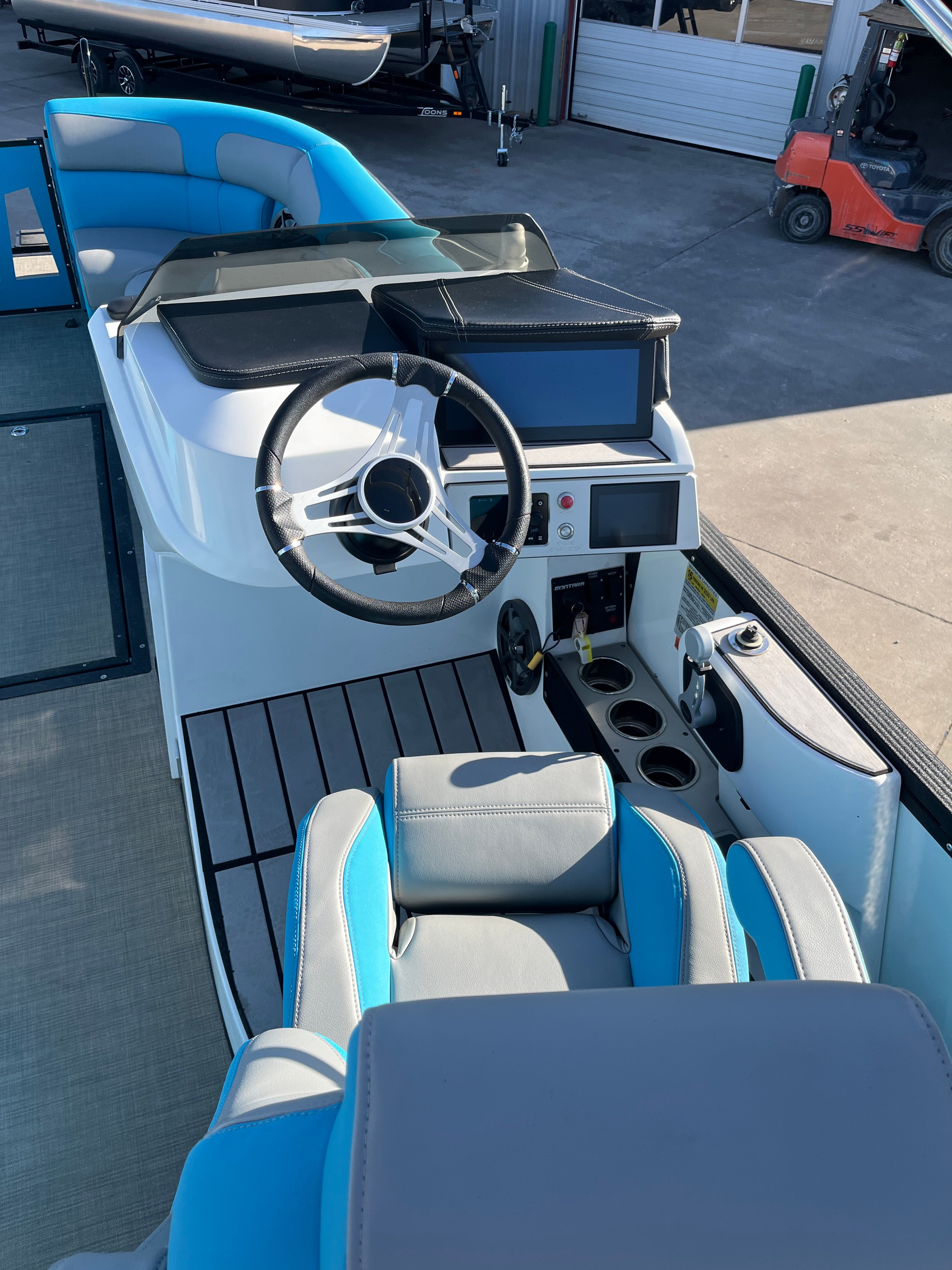 Interior of Montara Surf Boss 2.0 boat, 2023 model.
