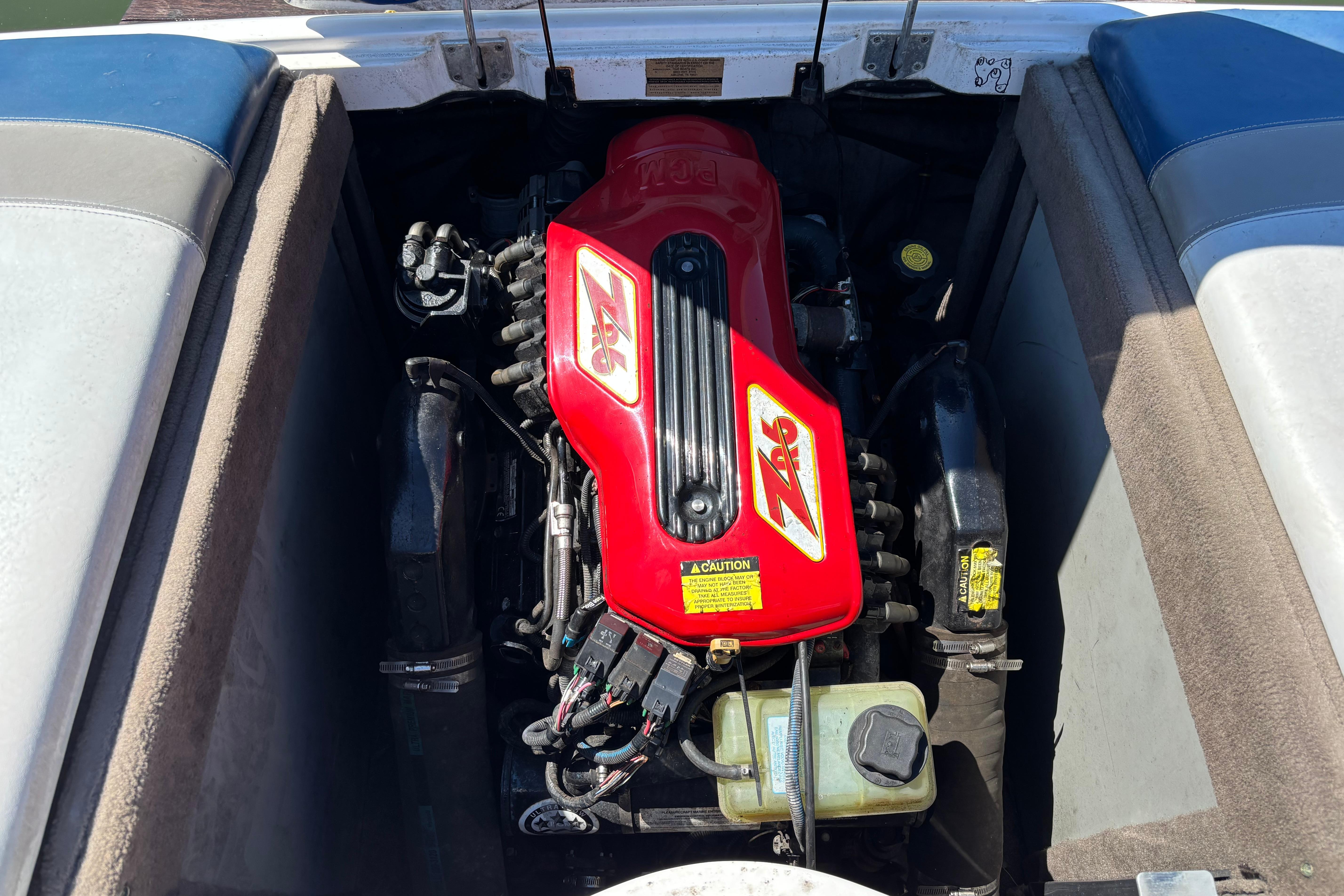 Engine compartment of a 2004 Tigé 22V Limited Edition boat with ZR6 engine.