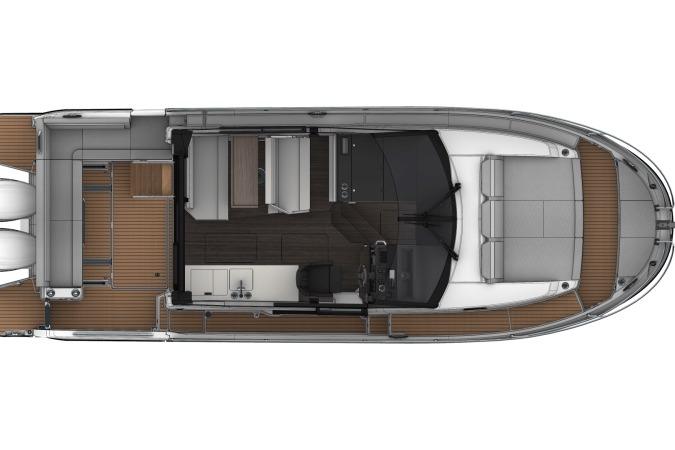 2026 Jeanneau NC 1095 Coupe Series 2 boat interior layout, top view.
