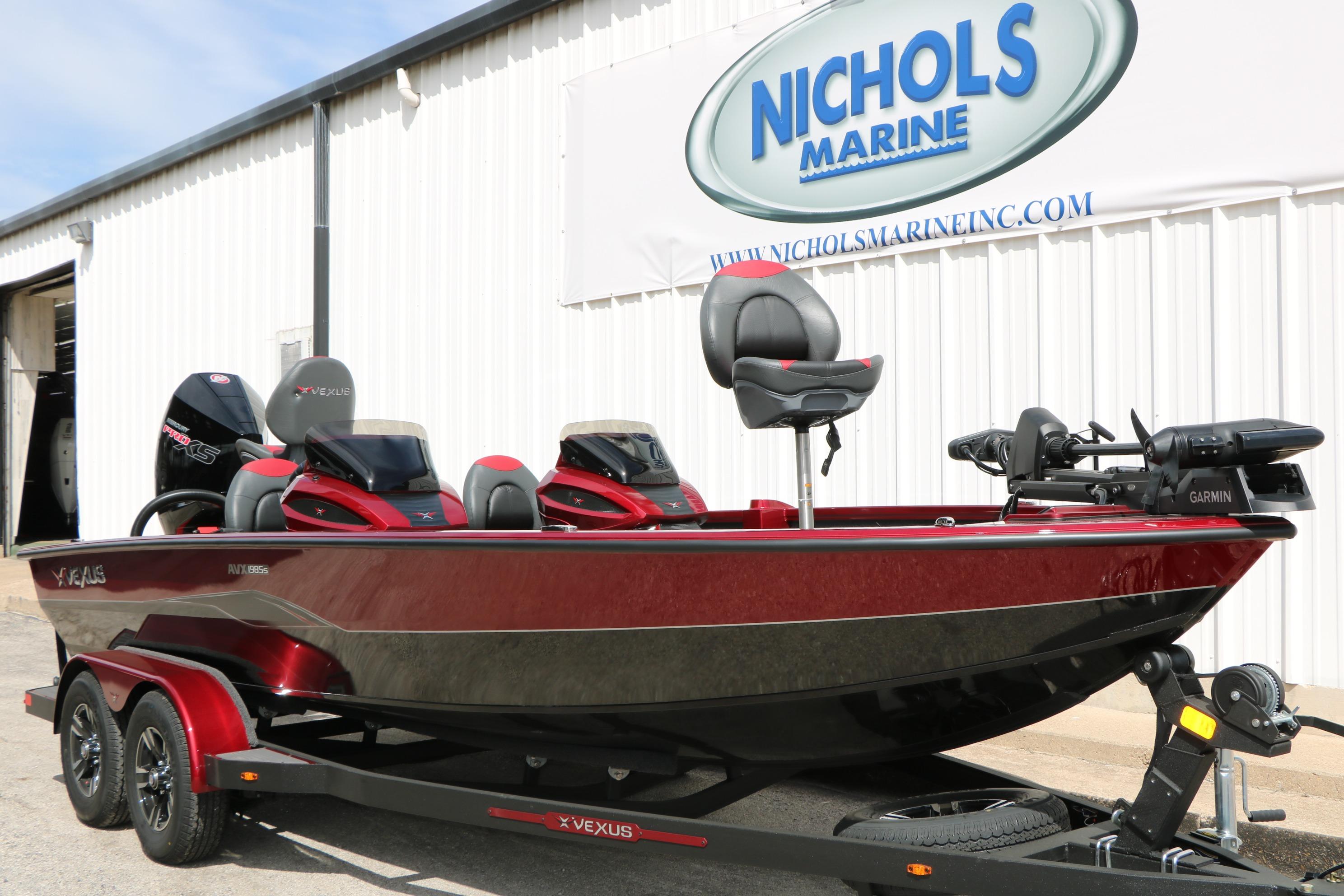 2026 Vexus AVX 1985s boat at Nichols Marine dealership.