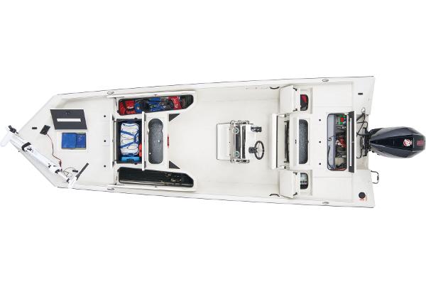 Manufacturer Provided Image: Manufacturer Provided Image: Top view of 2025 Ranger RB210 boat, showcasing spacious interior and storage compartments.