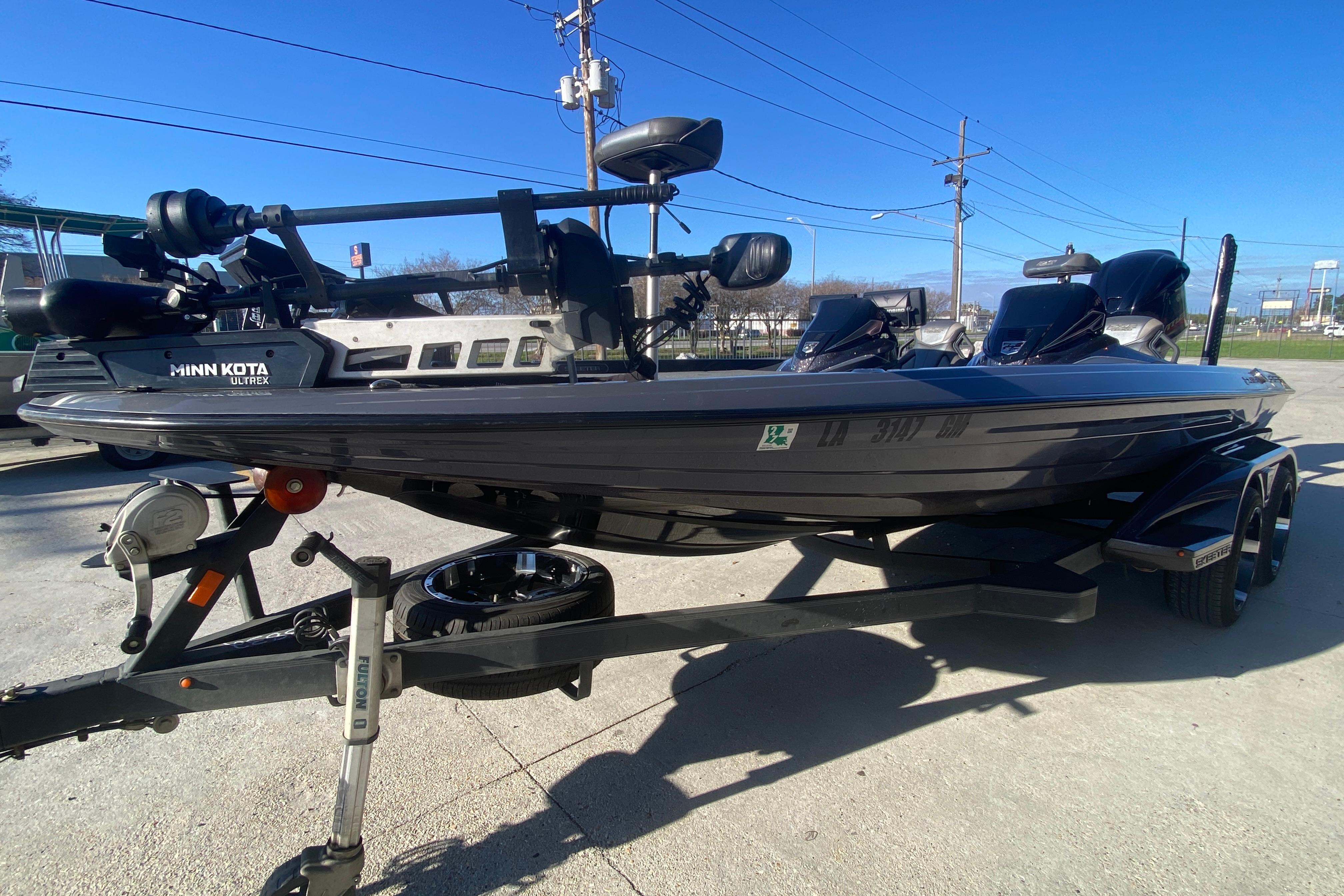 2020 Skeeter FXR20 Limited boat with Minn Kota Ultrex motor on trailer.