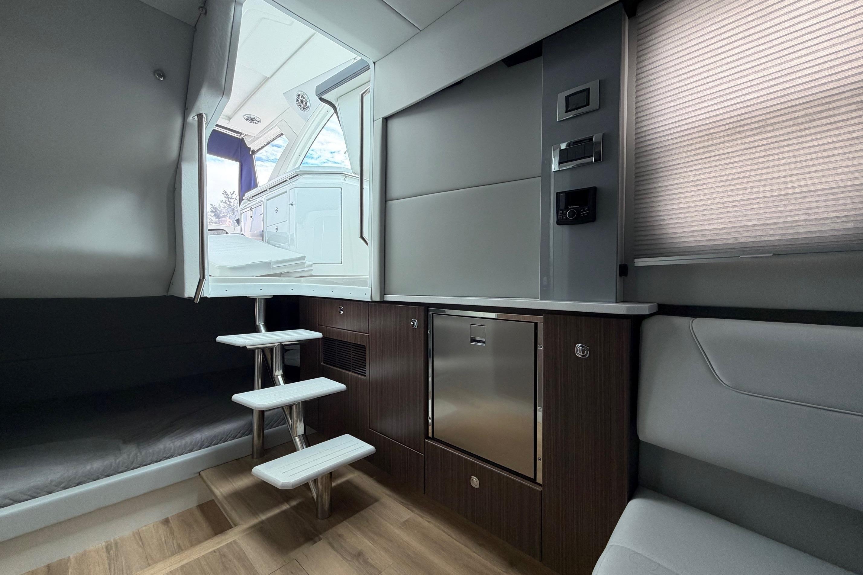 Interior of 2025 Formula 380 Super Sport Crossover OB, featuring modern cabin and sleek design.