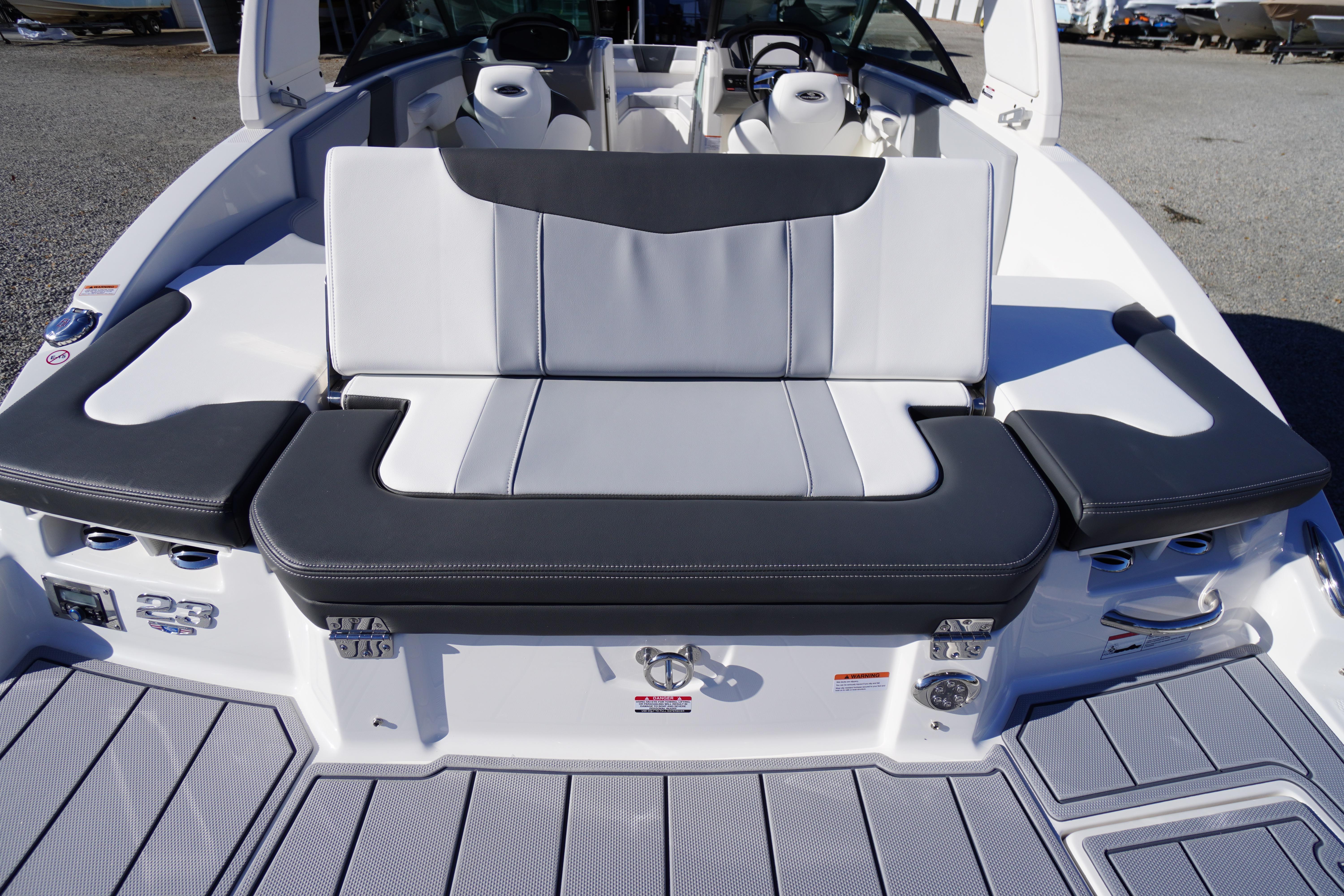 2026 Chaparral 23 SSi boat interior with sleek seating and modern design.
