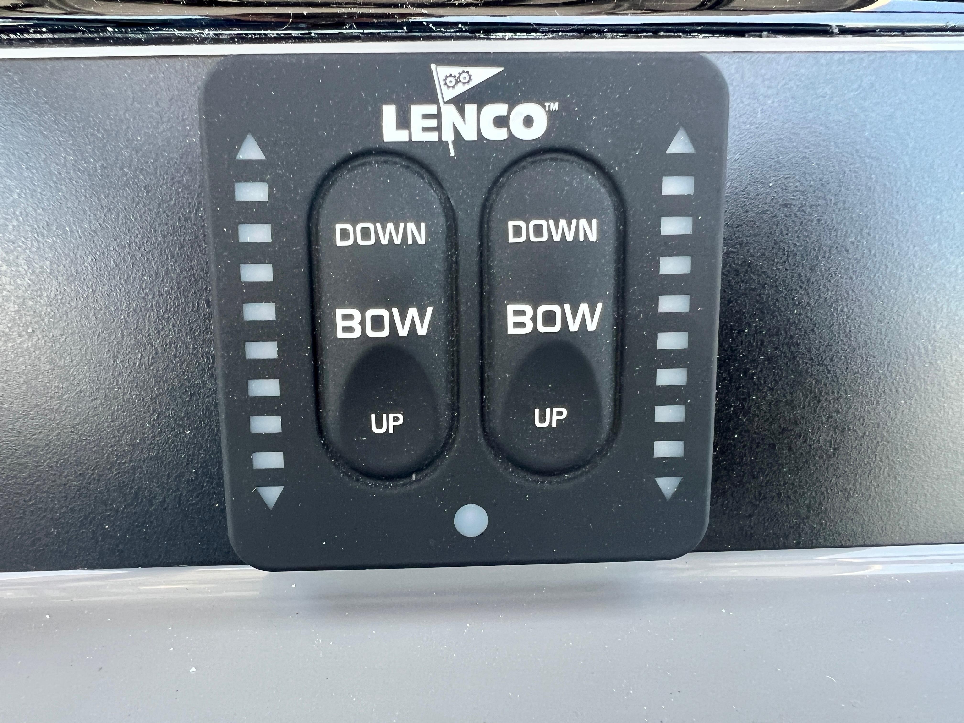Lenco control panel for 2025 Robalo 266 Cayman, bow trim switch.