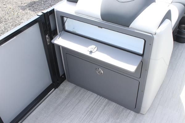2025 Avalon LSZ Versatile Rear Lounger interior storage compartment with sleek design and secure latch.