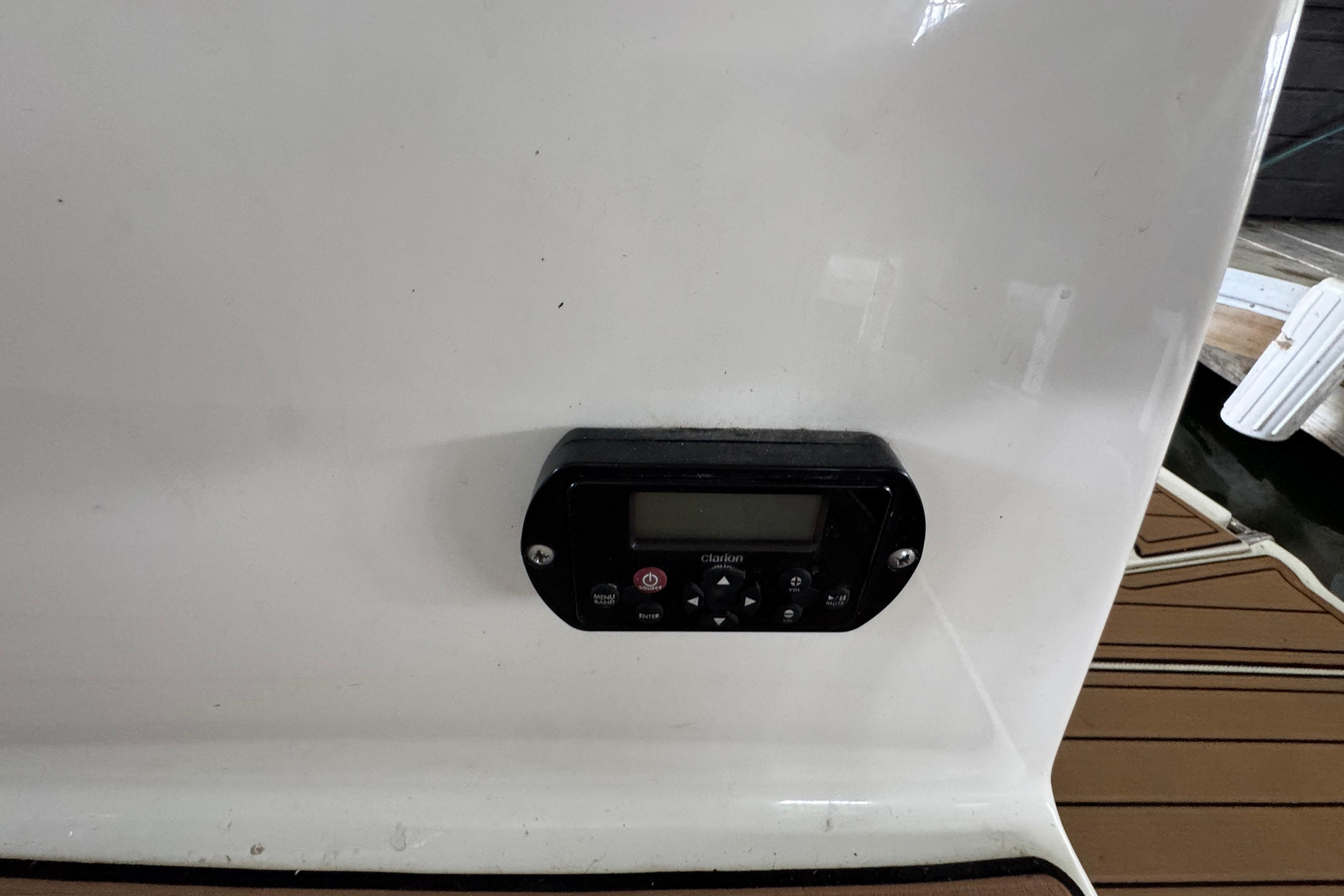 Control panel on 2006 Chaparral 330 Signature boat, mounted on white surface.