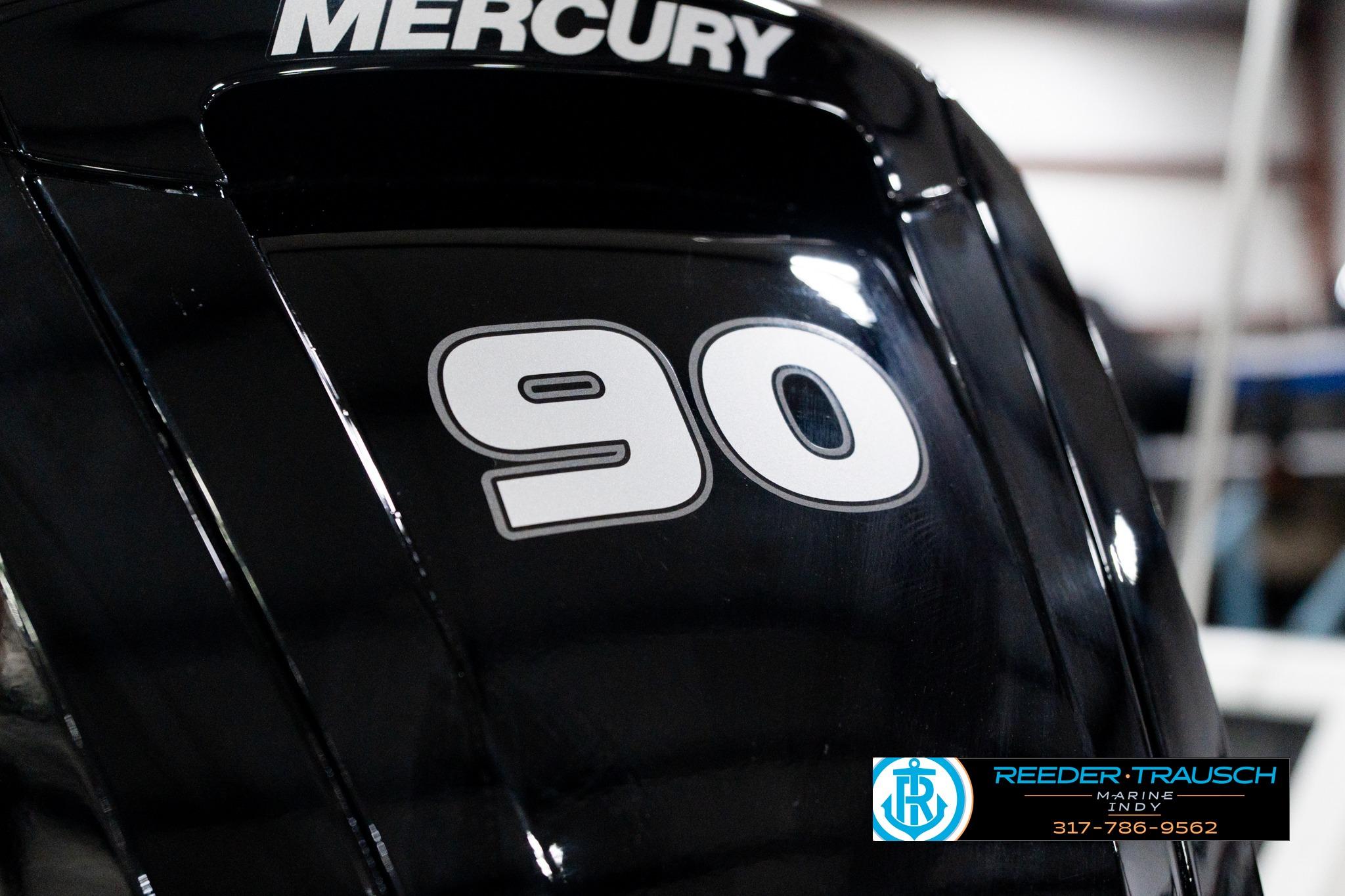 Mercury 90 horsepower engine on 2026 Lund 1700 Explorer Sport boat.