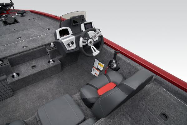 Manufacturer Provided Image: 2025 Tracker Pro Team 195 Tournament Edition boat interior with modern dashboard and seating.