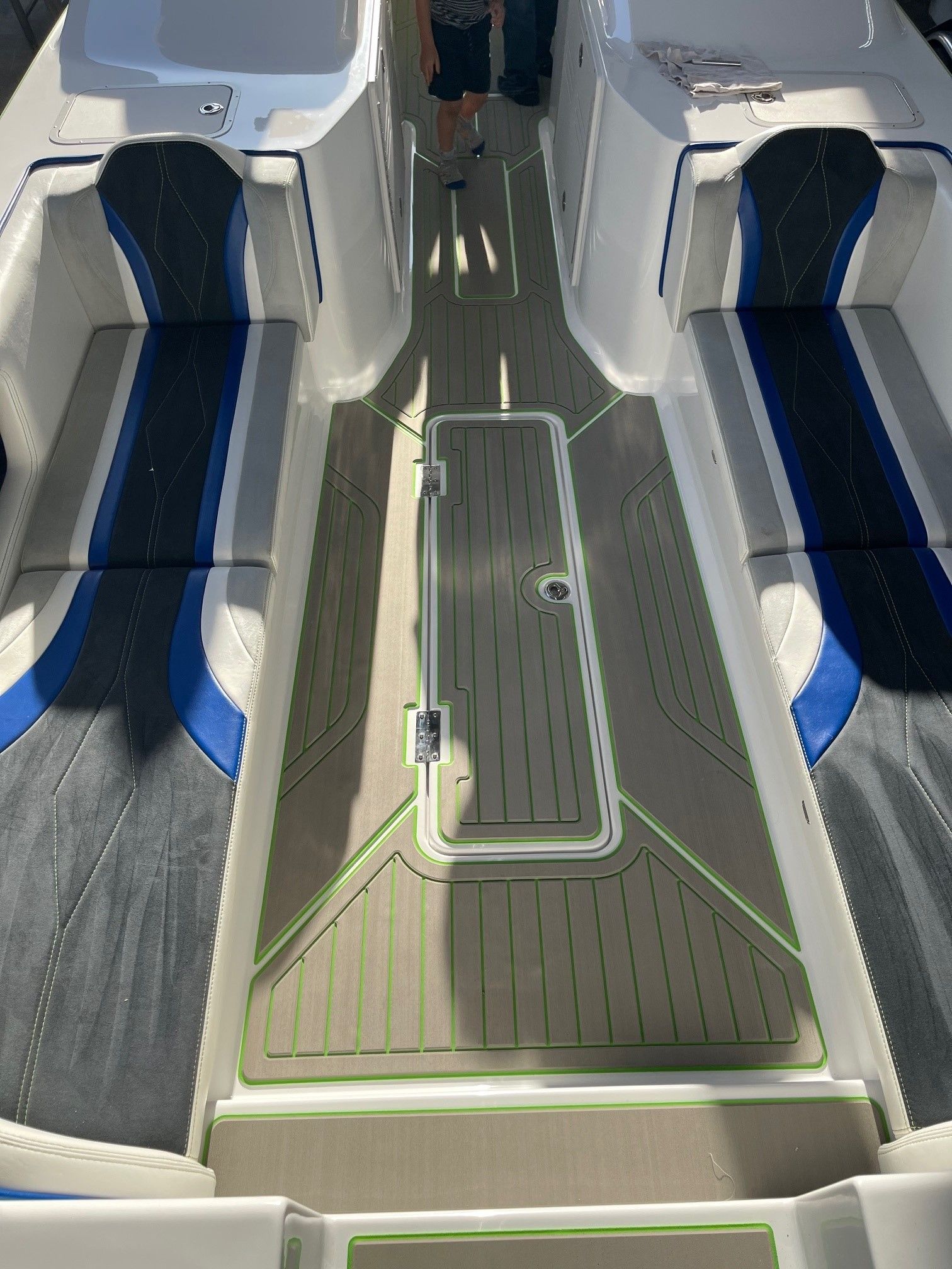 Interior of a Custom Barron 290s boat, model year 2021.