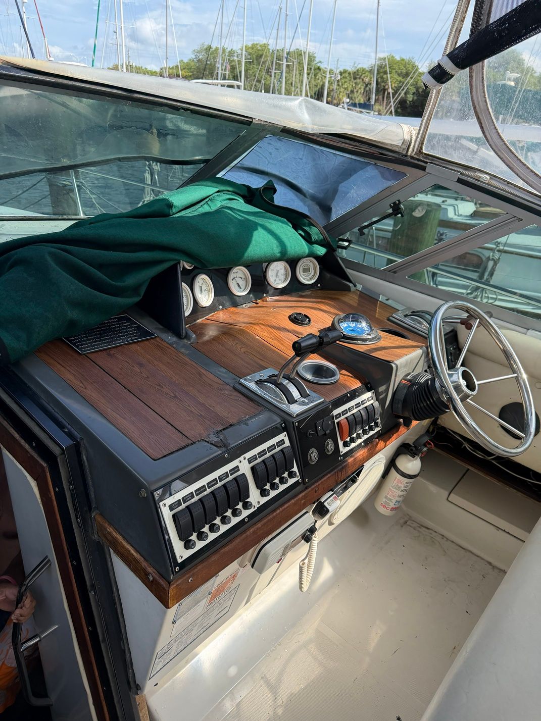 Cockpit of 1988 Regal Commodore 360 yacht.