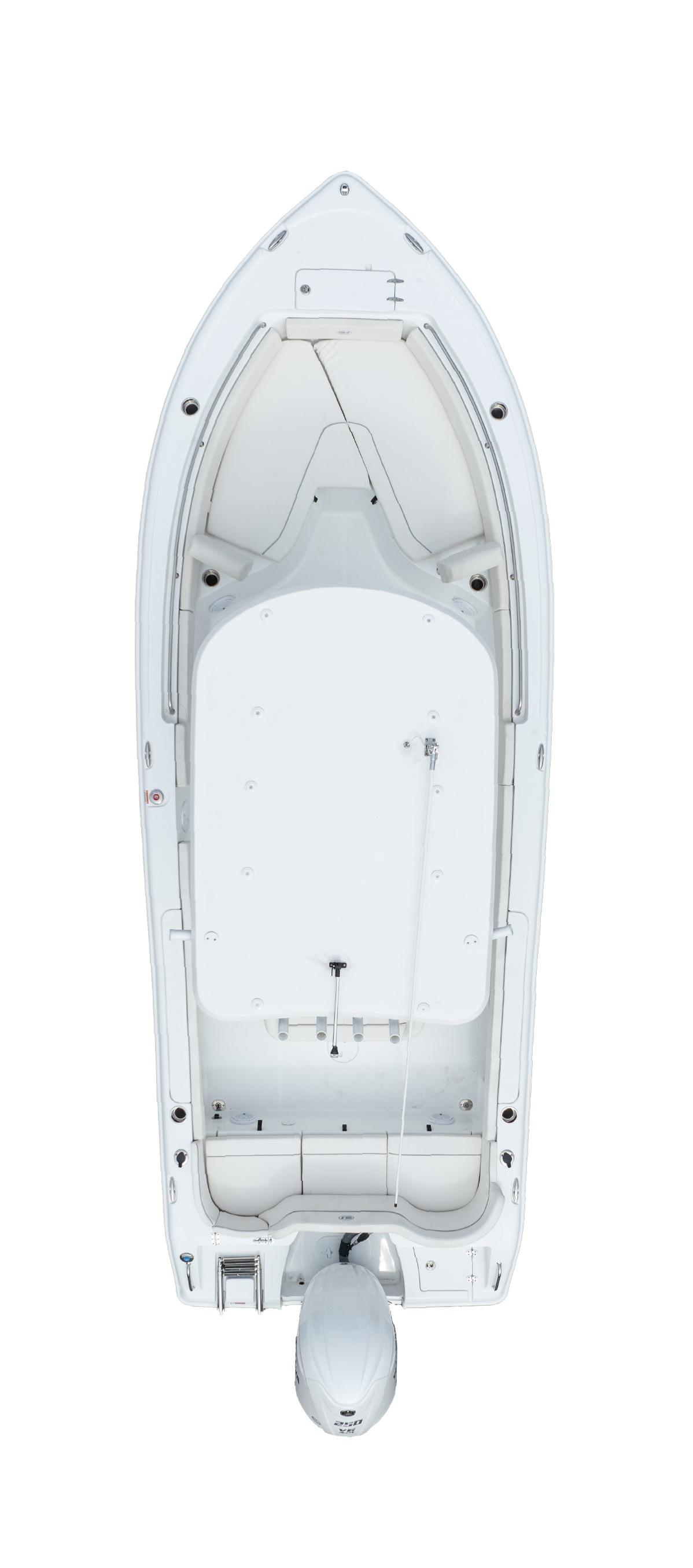 Top view of 2026 Sea Hunt Ultra 234 boat, showcasing sleek design and spacious layout.
