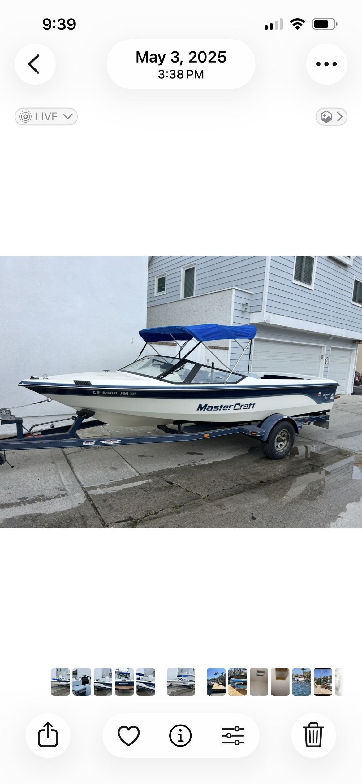 1987 MasterCraft ProStar 190