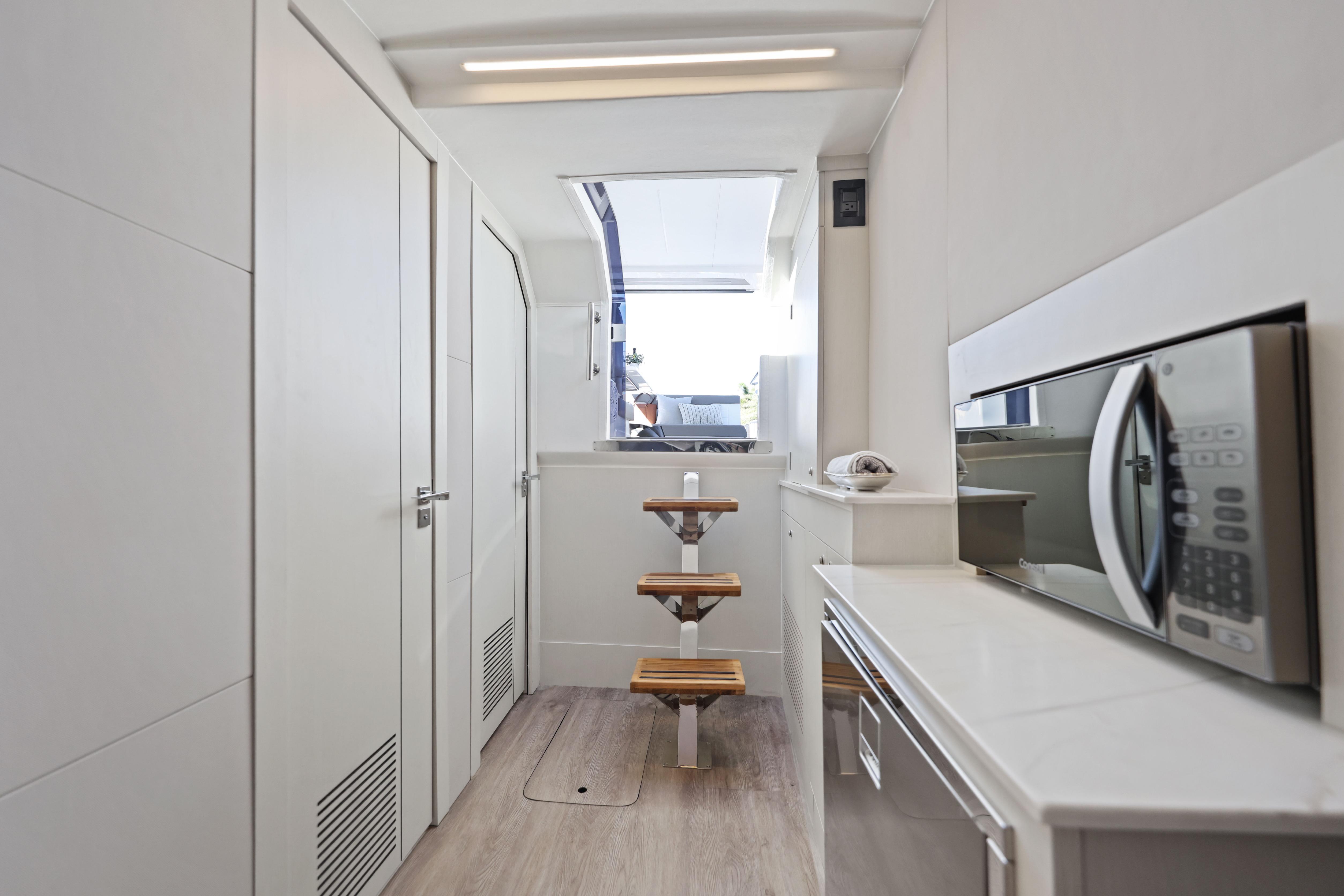 Modern interior of 2025 VALIATT YACHTS 380 Bowrider with sleek design and amenities.