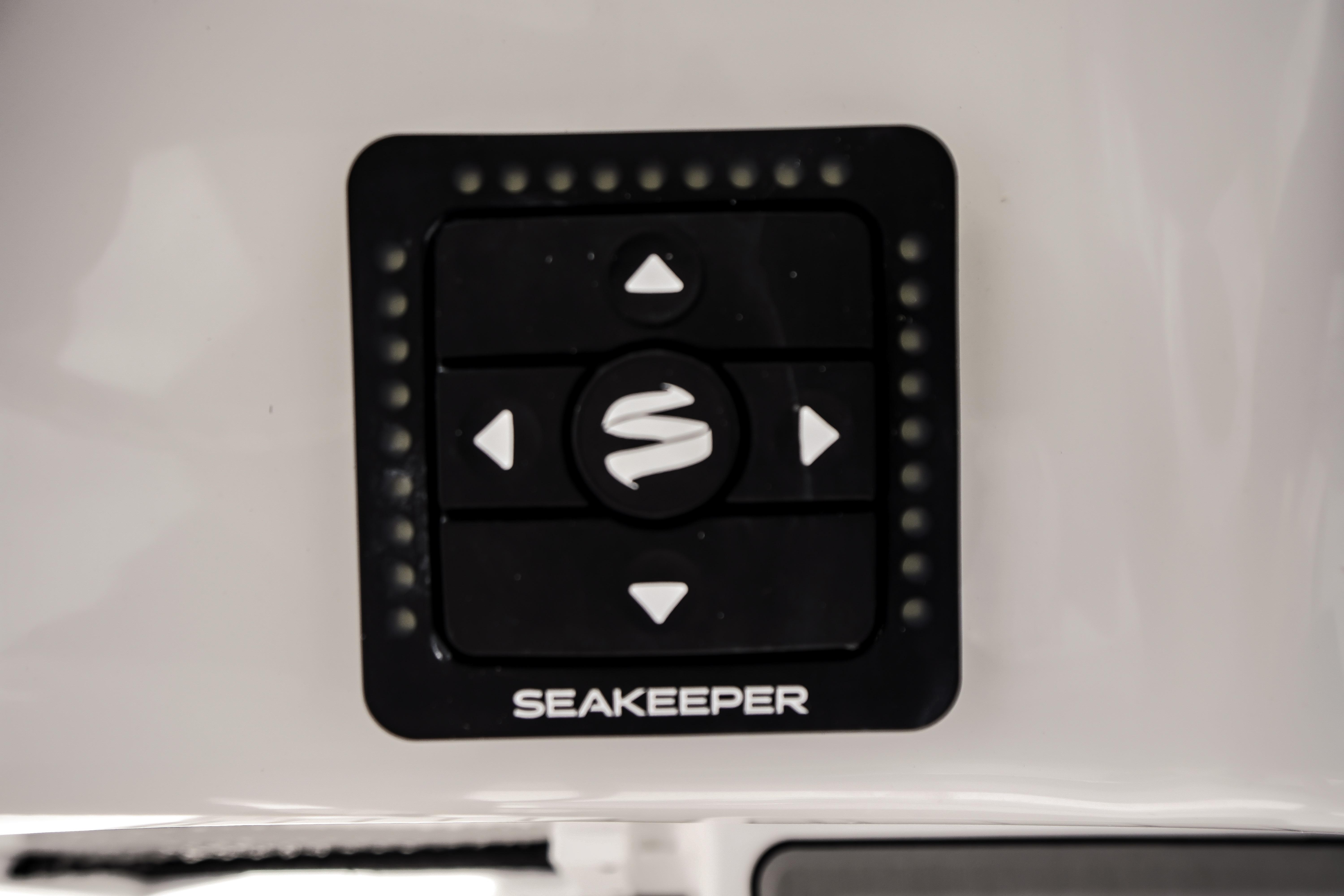 Control panel of Seakeeper system on 2026 Tidewater 232 SS boat.