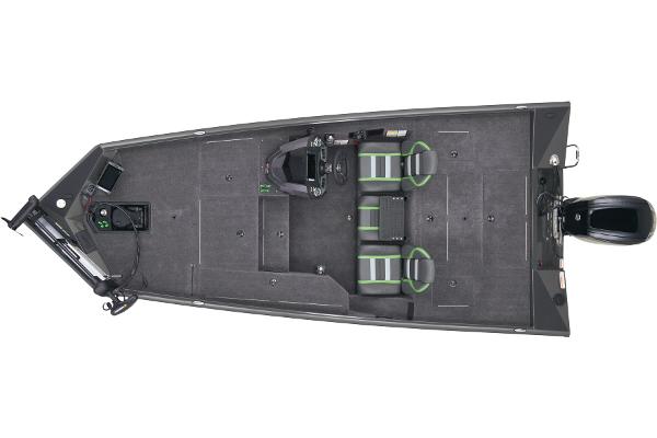 Manufacturer Provided Image: 2025 Ranger RT178 boat interior, top view, featuring seating and control console.